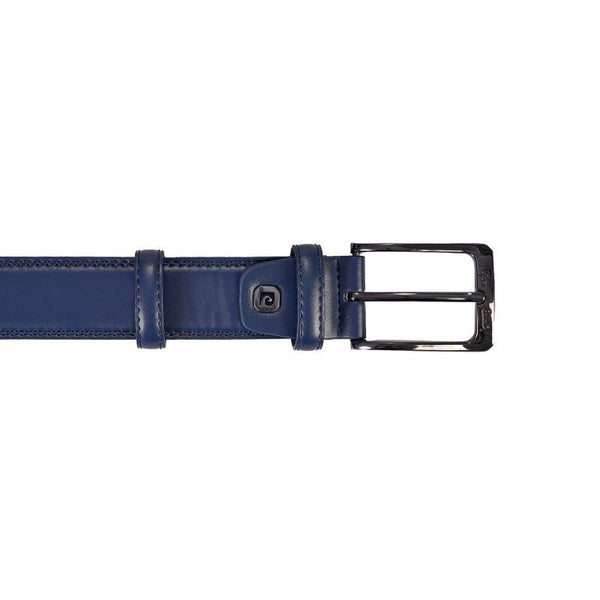 heren riem dubbele stiksel blauw