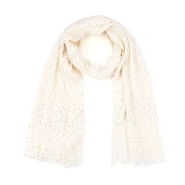 sjaal met glansdetail beige