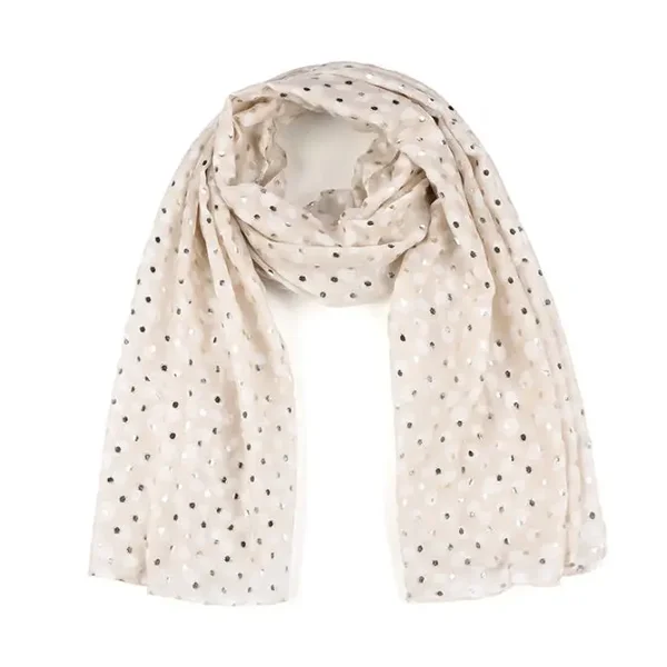 sjaal stippen beige