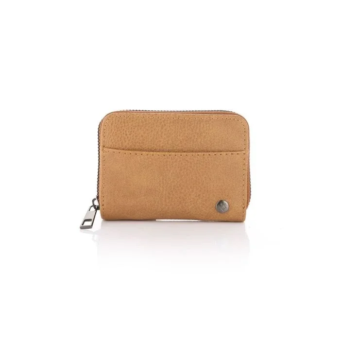compacte portemonnee bruin