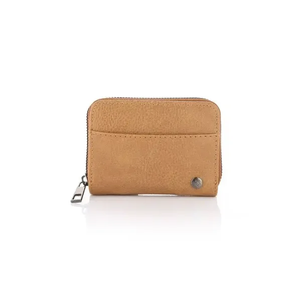 compacte portemonnee bruin