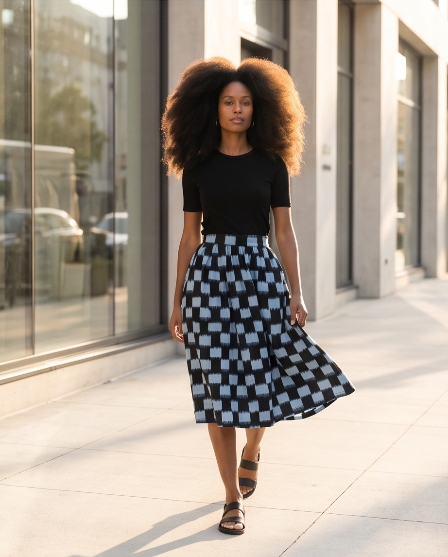 Jupe Lépi damier