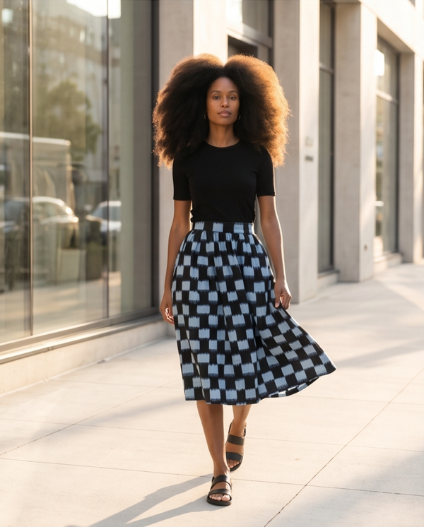 Jupe Lépi damier