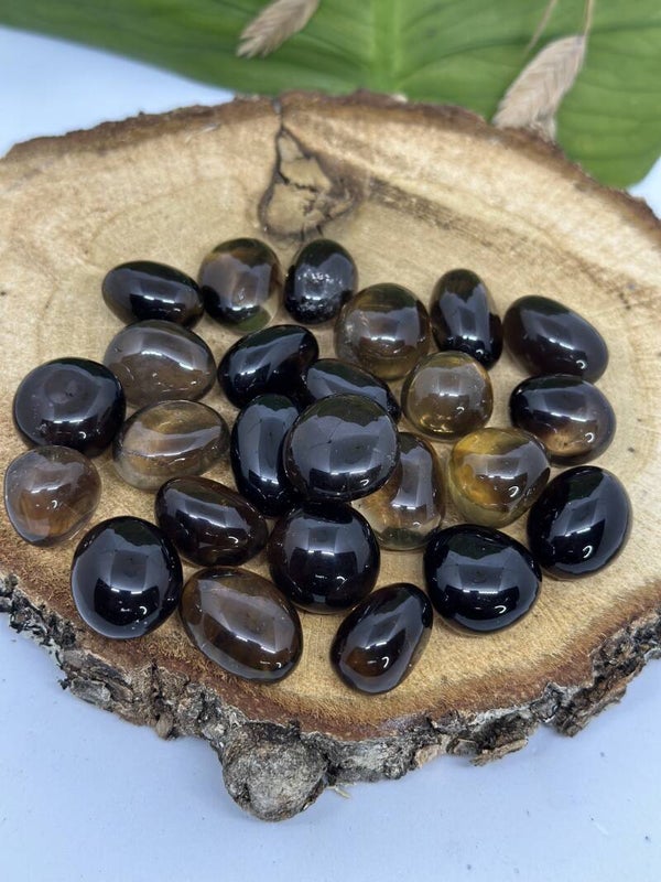 Rookkwarts trommelsteen rond