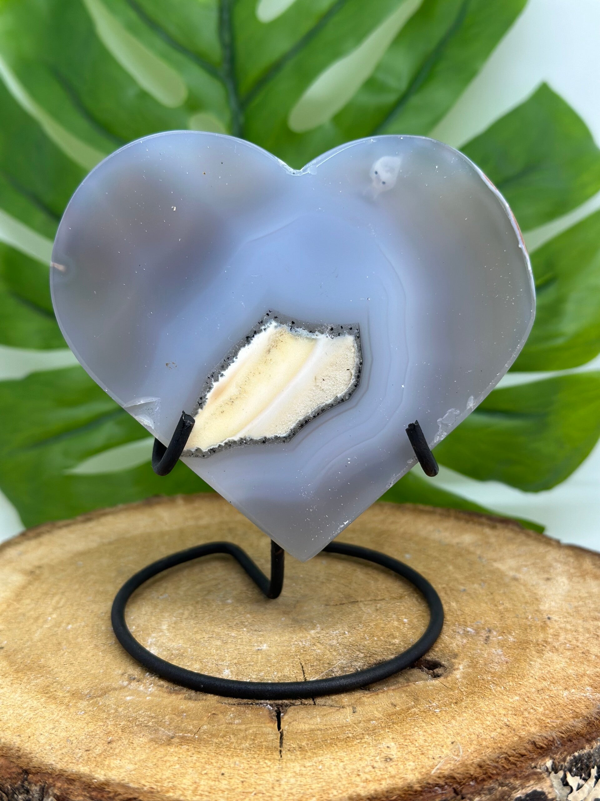 Agaat hart op standaard