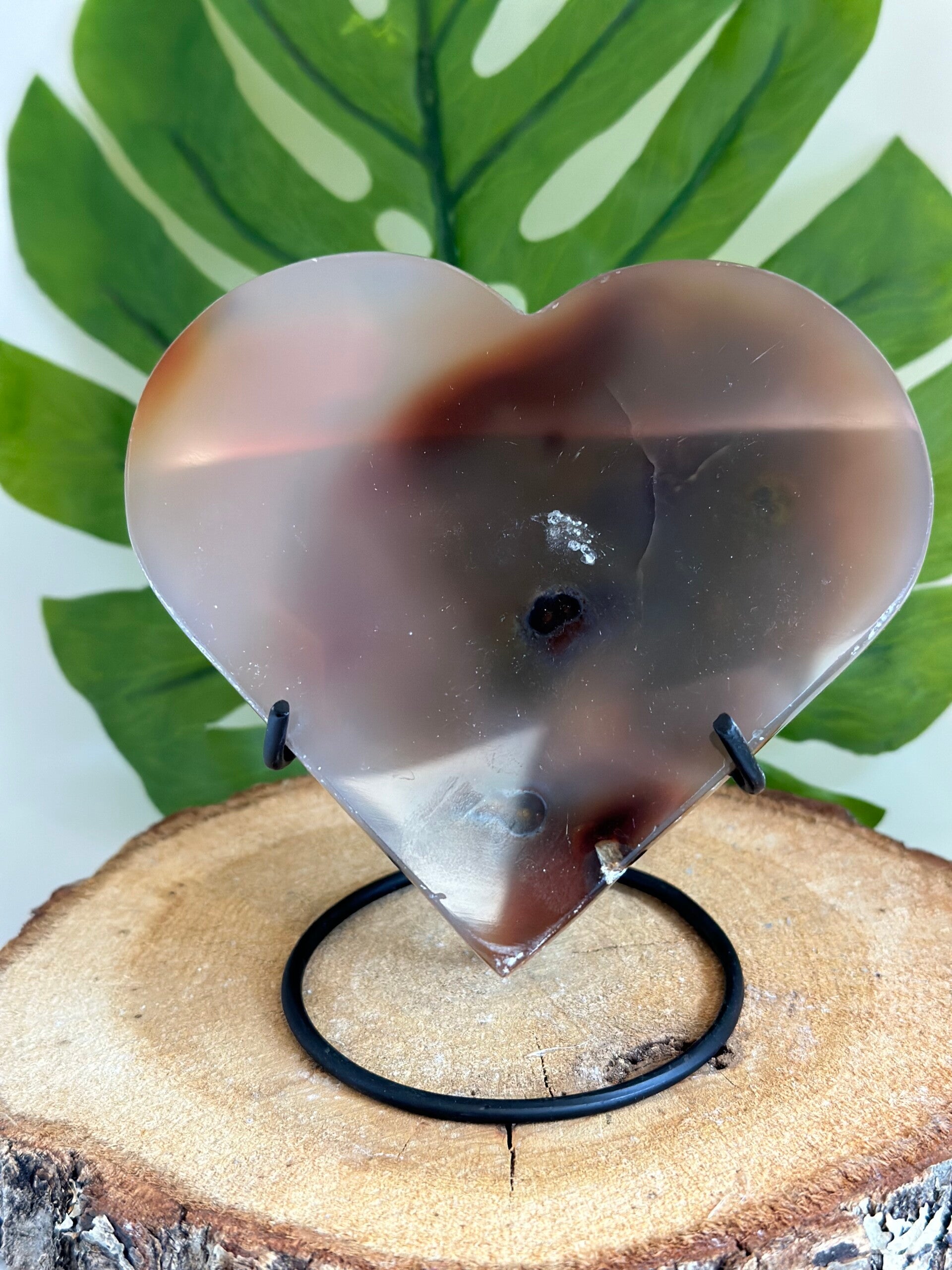 Agaat hart op standaard