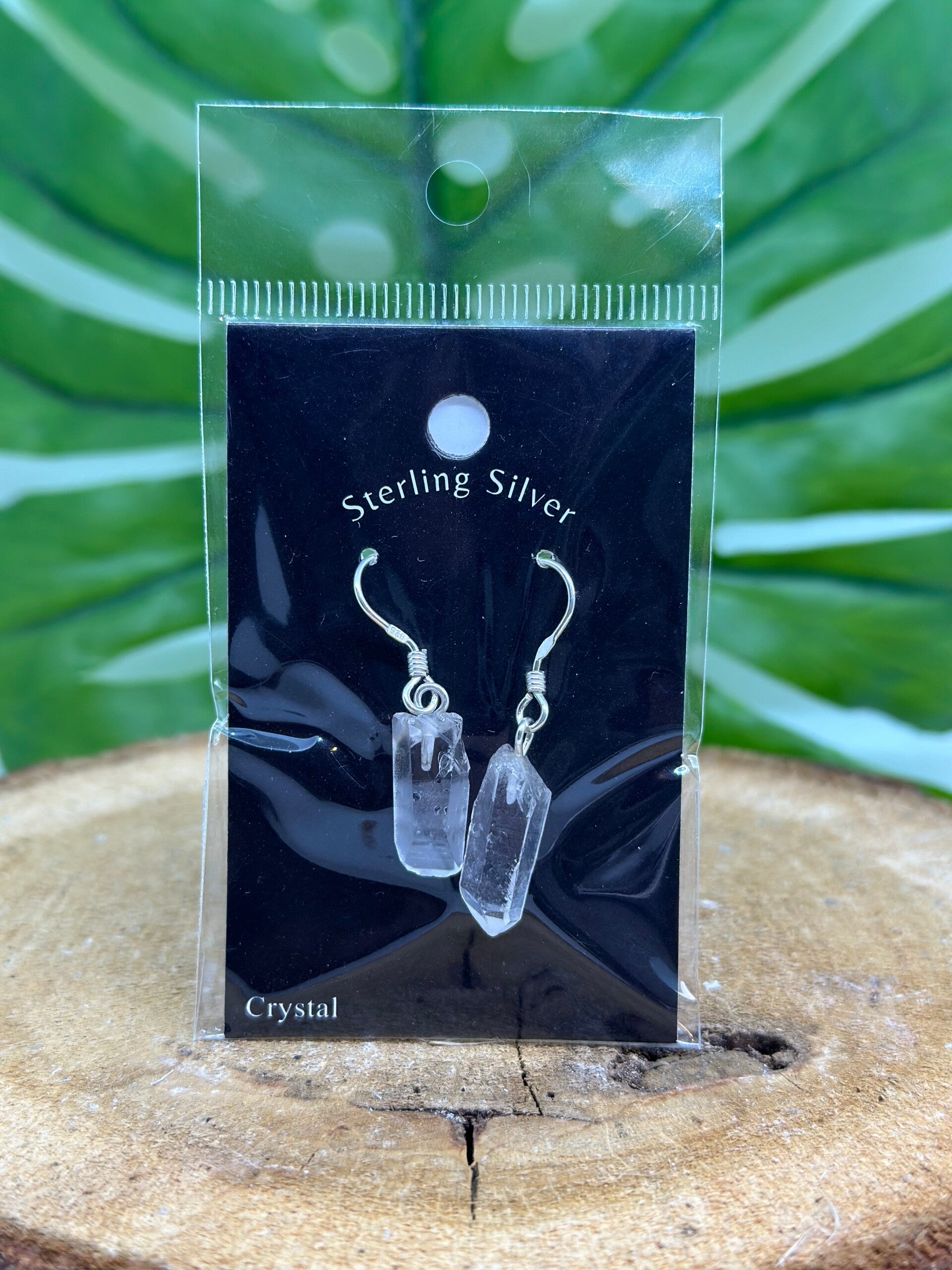 Bergkristal oorbellen