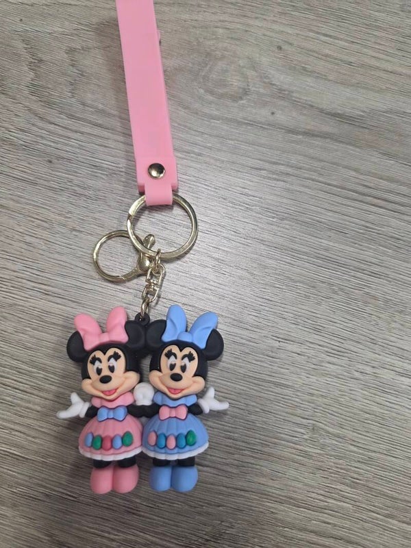 Minnie en mouse jurk blauw roze