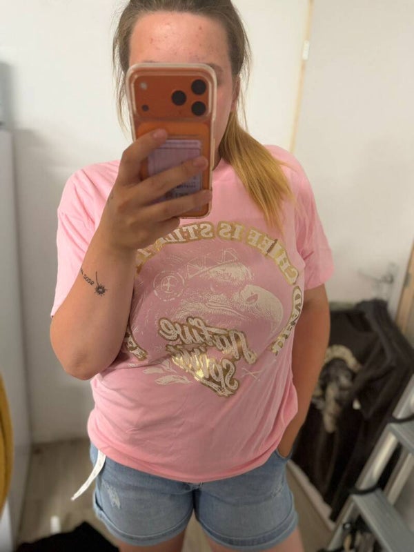 T shirt licht roze