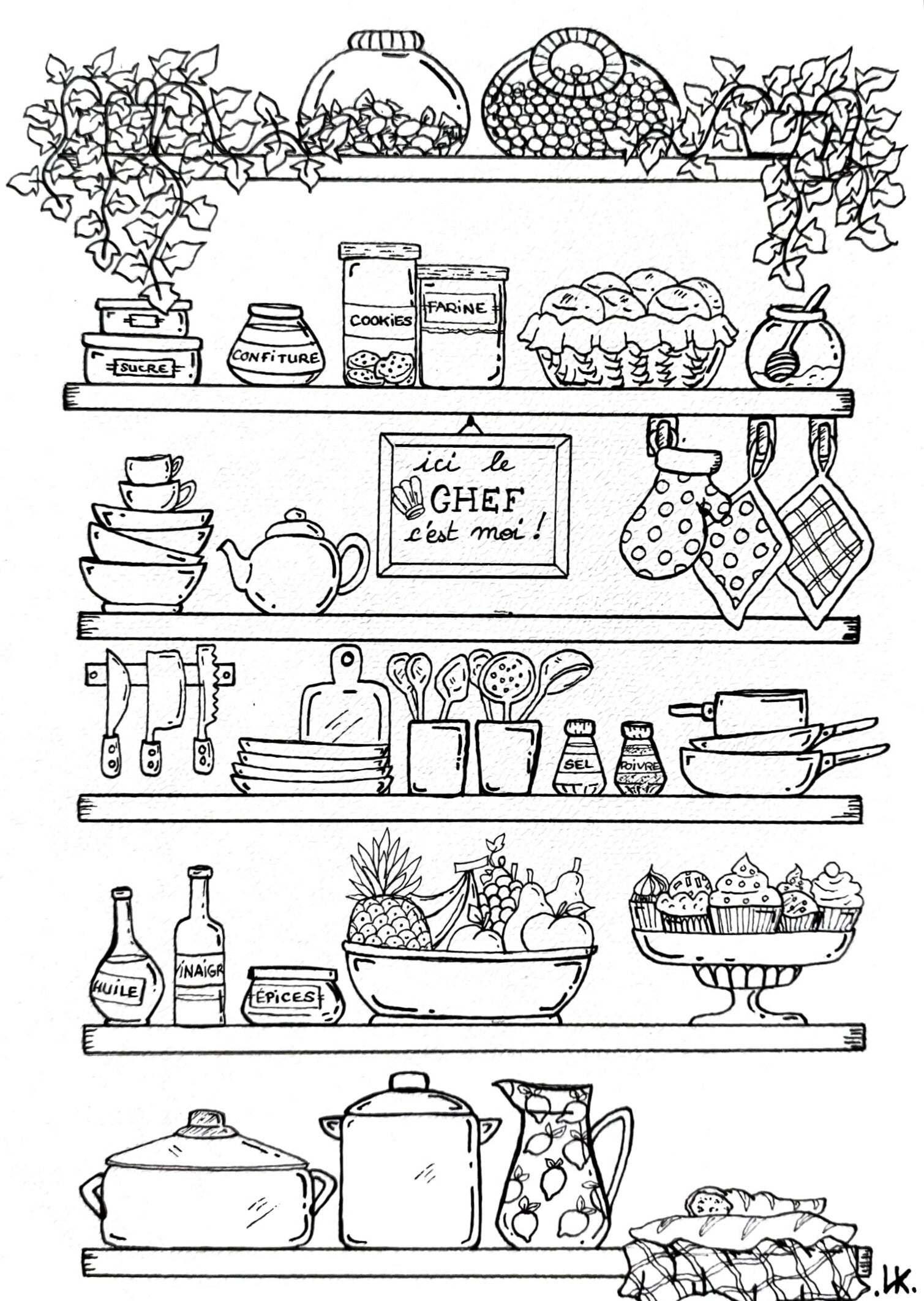 Étagère de cuisine