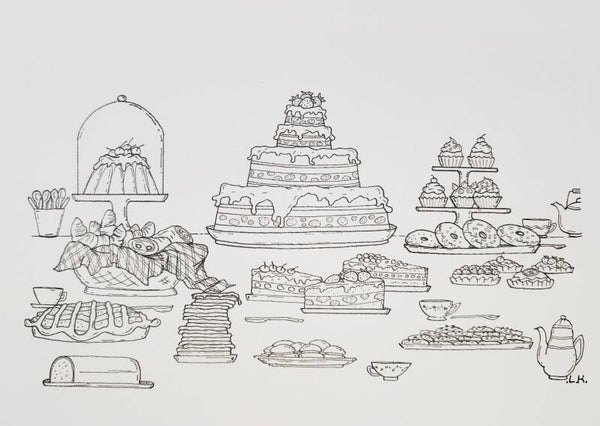 "Gourmandises "à colorier ou à peindre