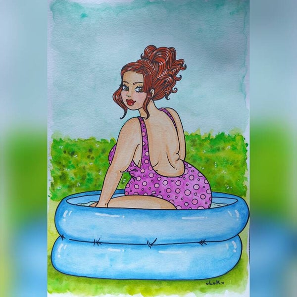 "la moelleuse dans sa piscine"