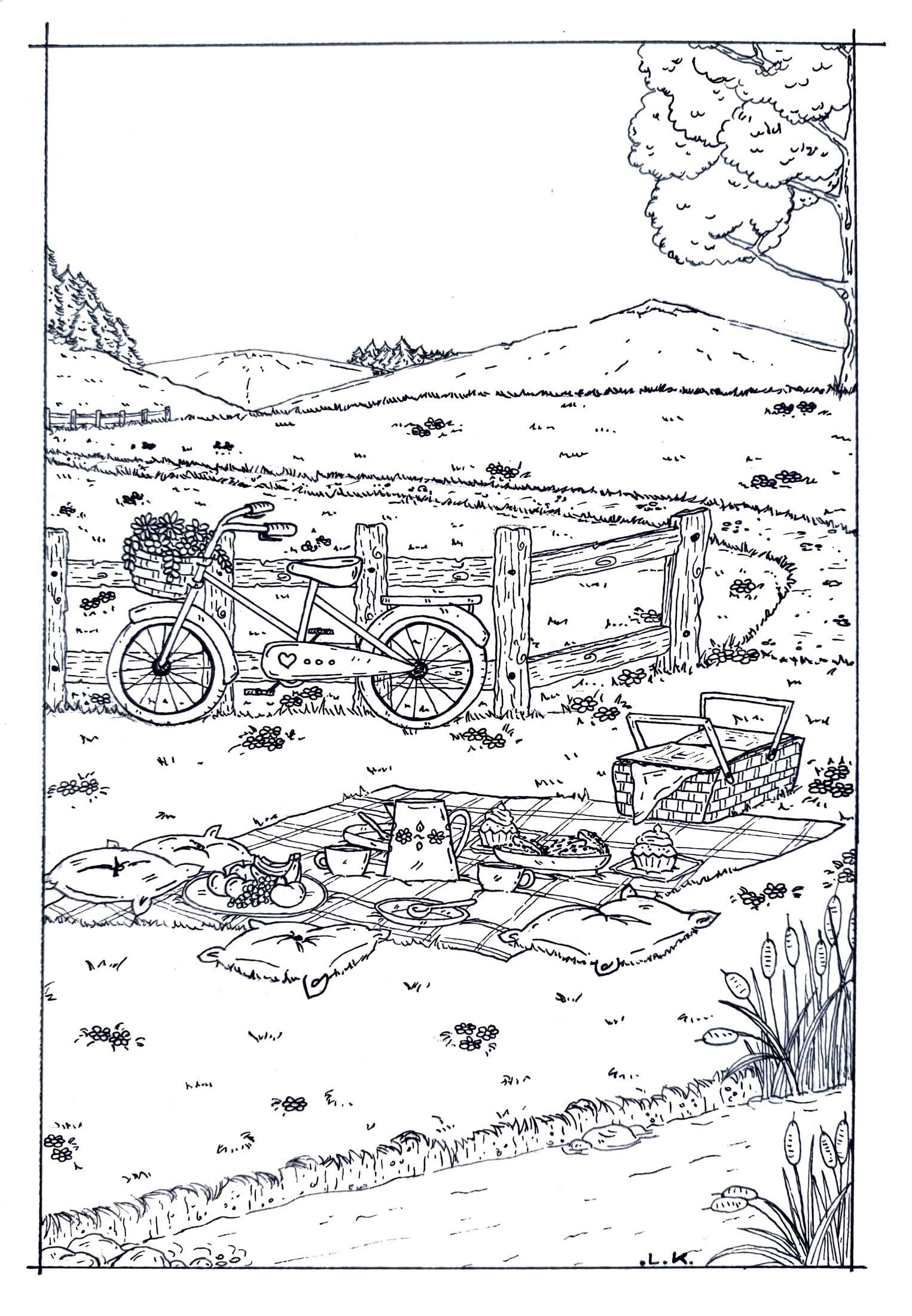 Pique-nique au bord de l'eau