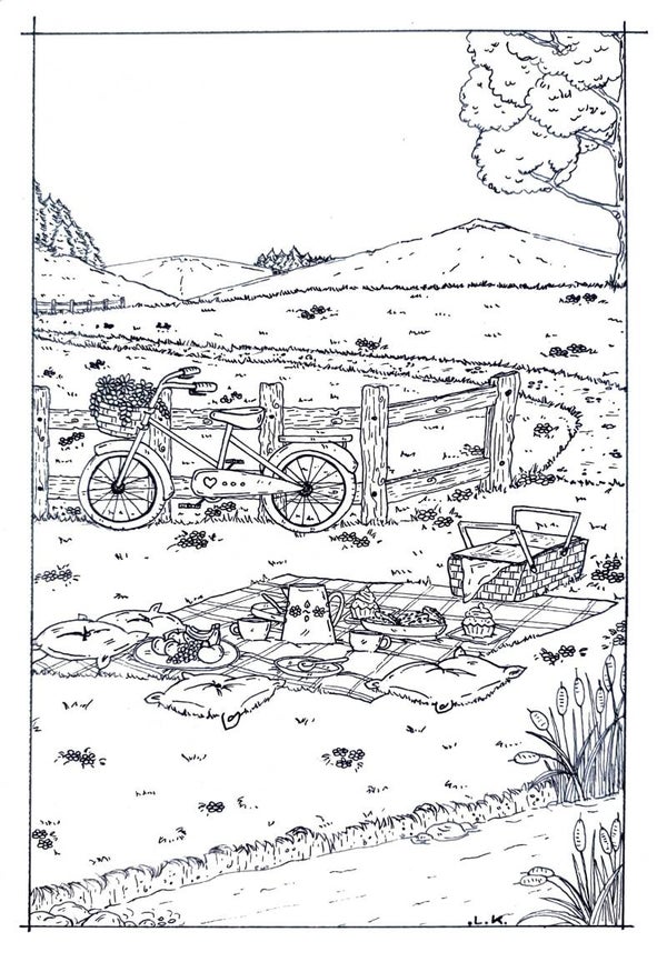 Pique-nique au bord de l'eau