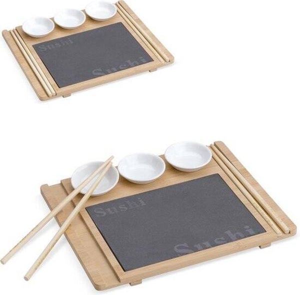 Sushi - Gepersonaliseerd cadeau - Sushi serveerset - 6 delig