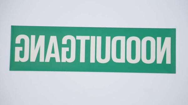 Nooduitgang transparant sticker