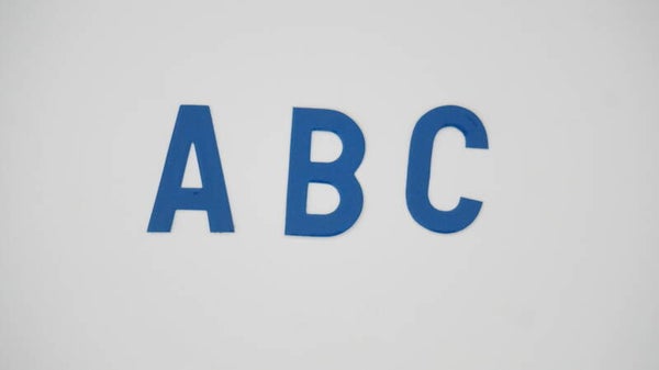 Letters blauw 4,5 cm