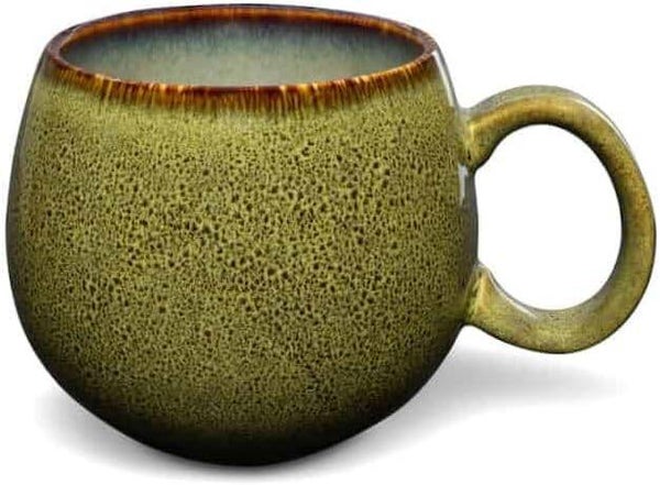 Tazza in porcellana verde oliva con sfumature di colore