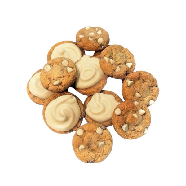 MINI WHITE CHOC CHIP COOKIES