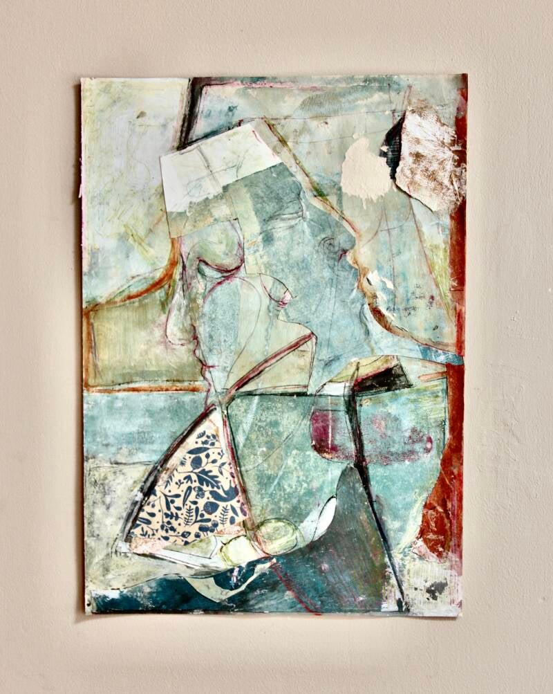 Acrylic collage on paper