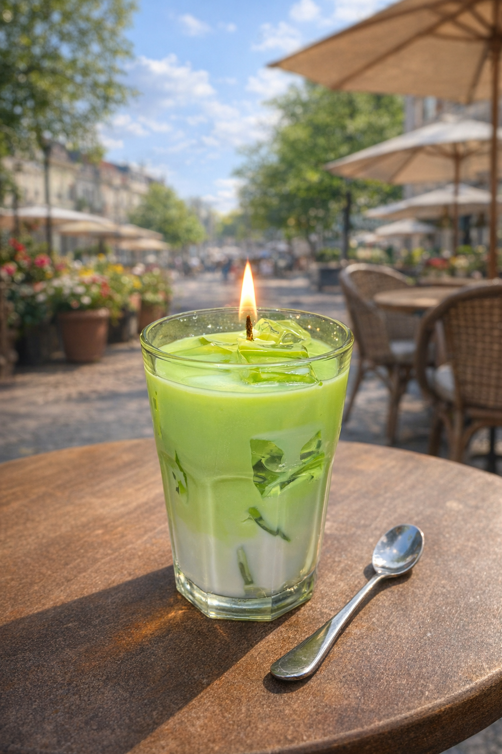 Iced Matcha Latte Kerze