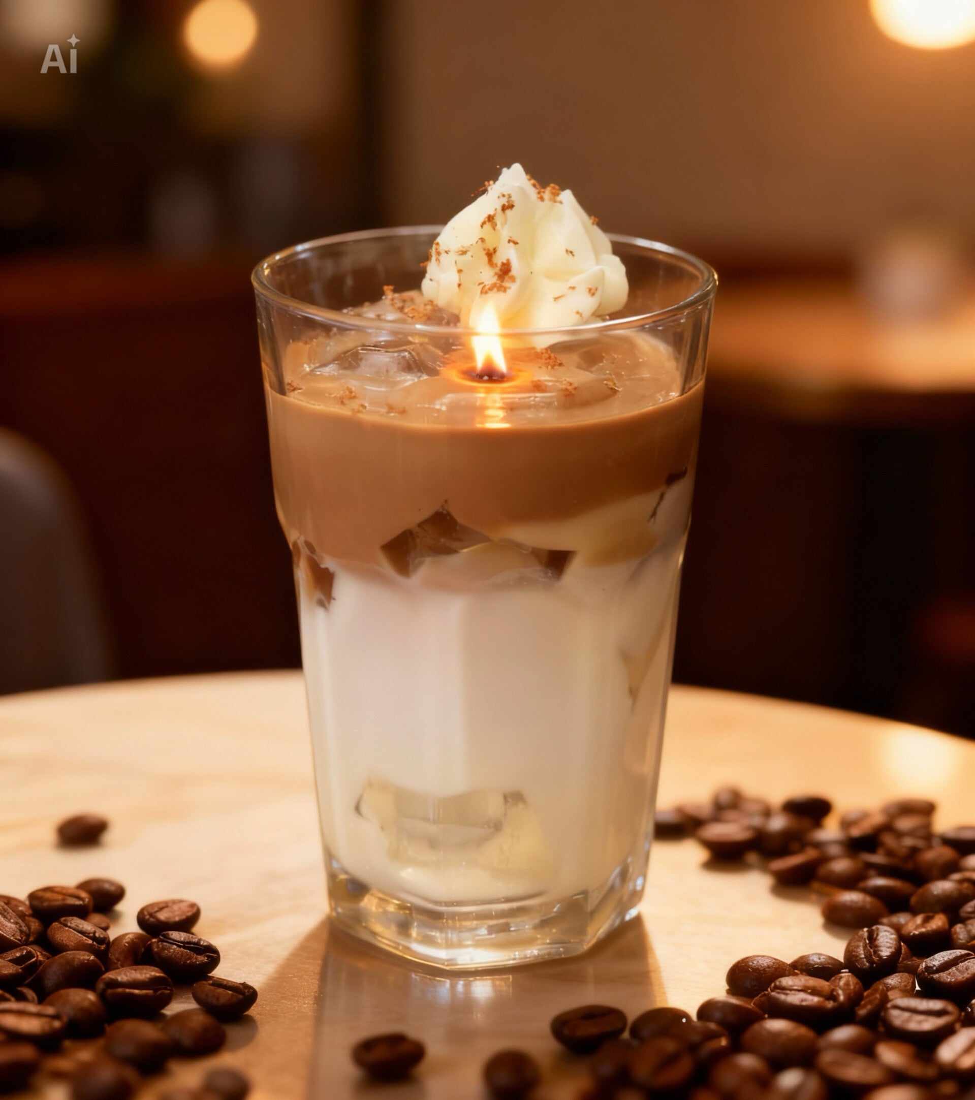 Iced Coffee Latte Kerze