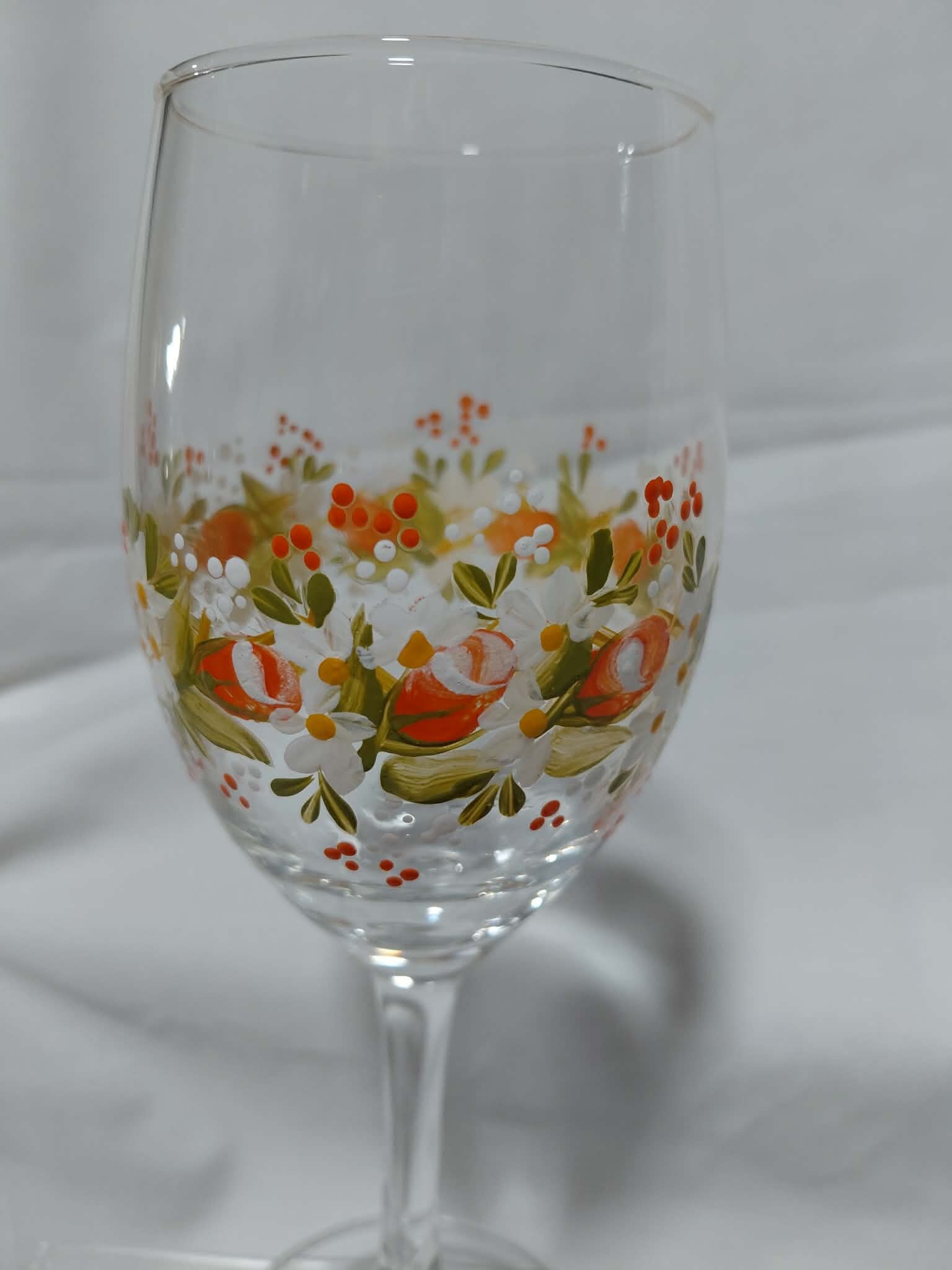 Hand Painted Wine Glasses - Short Stem