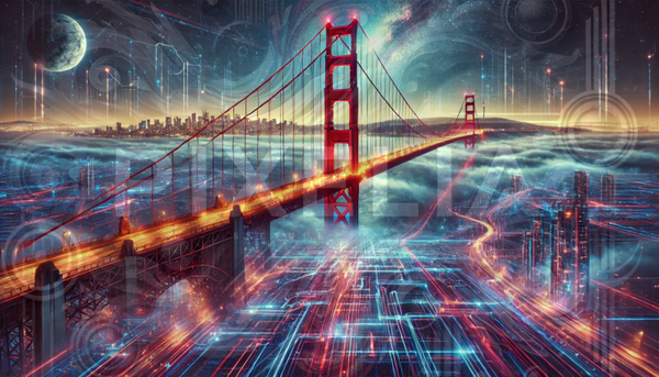 Neon Bridge Badetuch