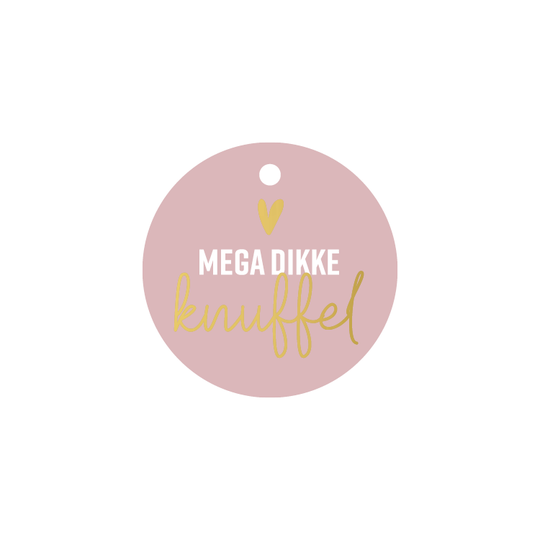 Cadeaulabel 'Mega dikke knuffel'