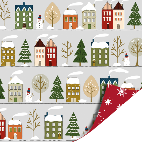Cadeaupapier Winter Houses