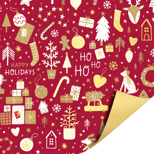 Cadeaupapier hohoho red