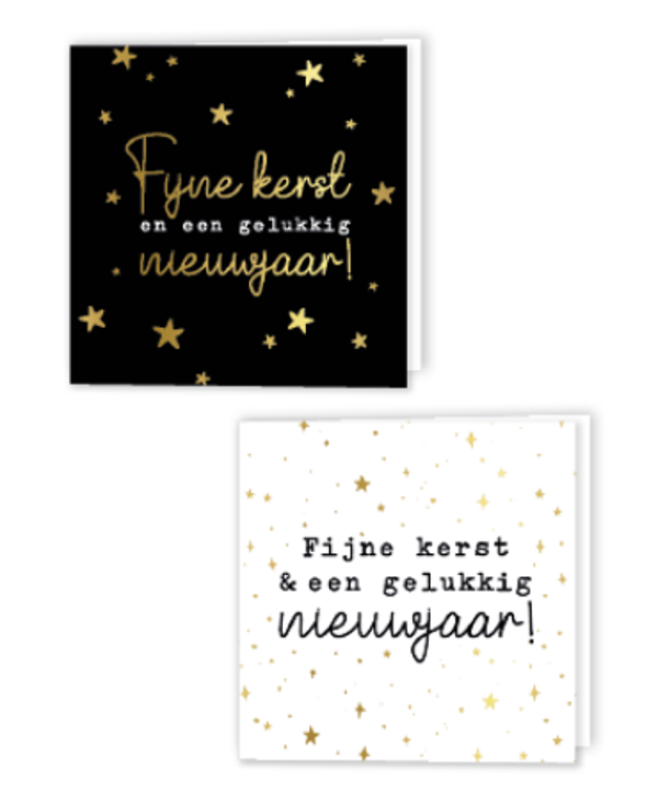 10 luxe kerstkaarten met envelop