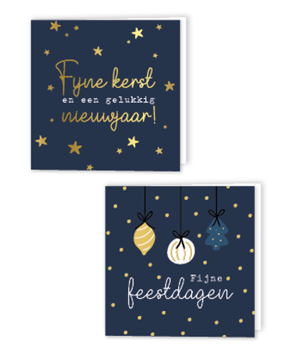 10 luxe kerstkaarten met envelop