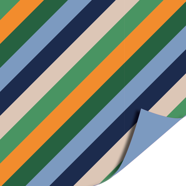 Cadeaupapier Stripes Blue