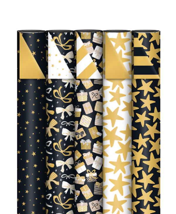 Cadeaupapier Black & Gold