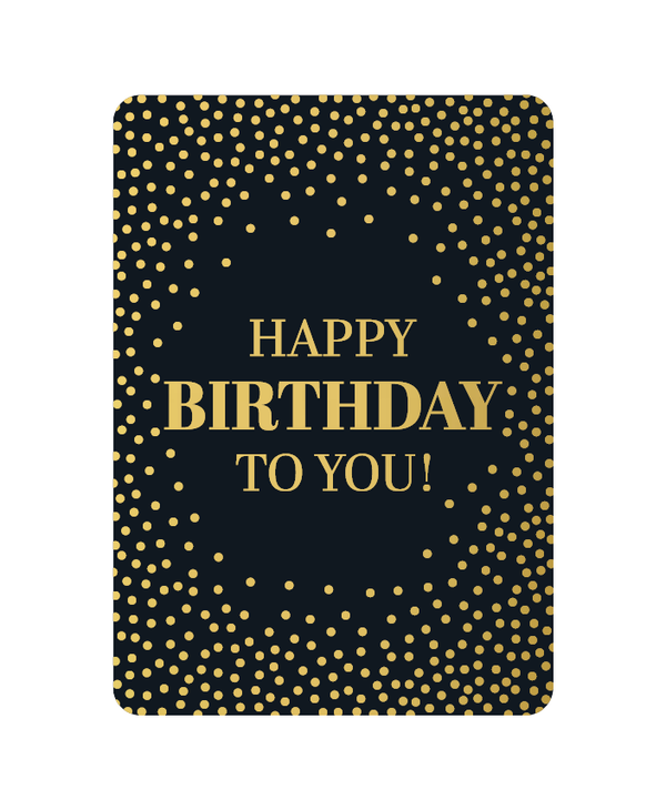 Kaart A6 enkel 'Happy birthday to you!'