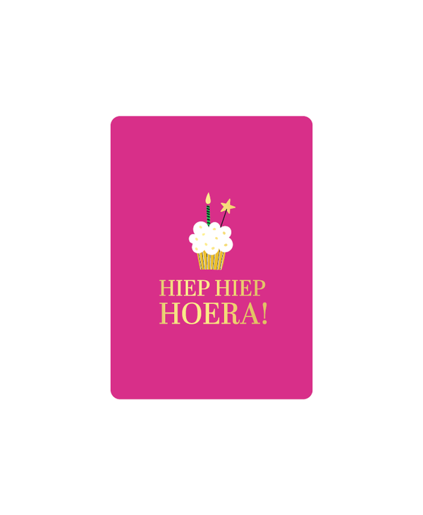 Kaart A7 'Hiep hiep hoera'