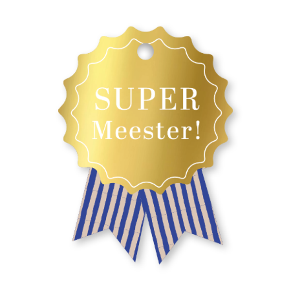 Cadeaulabel 'Super meester!'