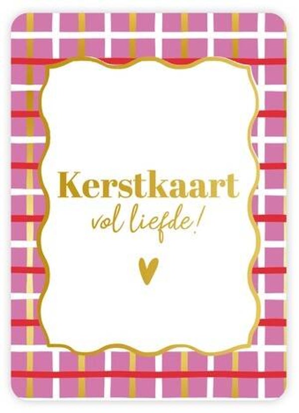 Kaart A6 enkel 'Kerstkaart vol liefde!'