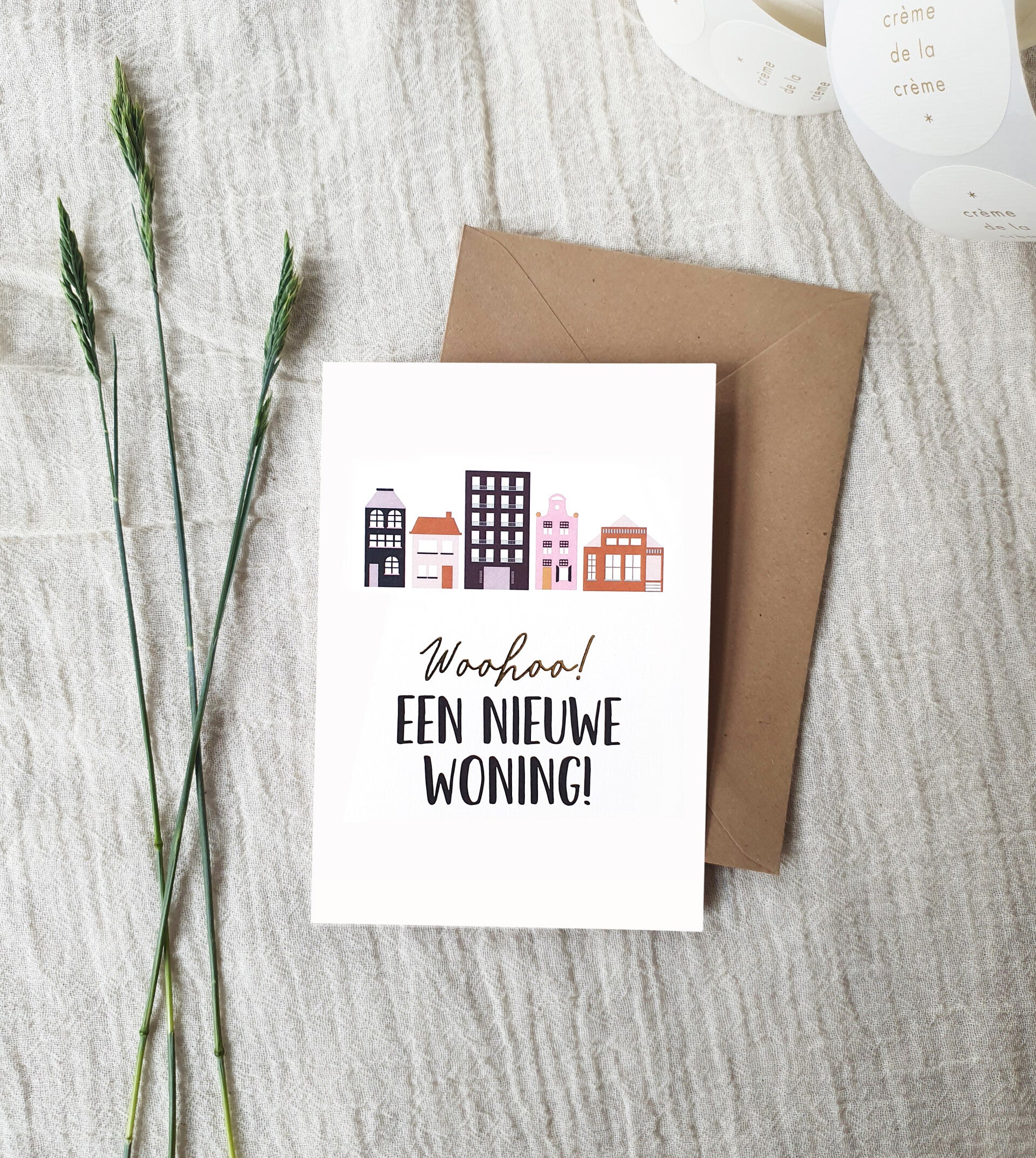 Kaart A6 dubbel 'Een nieuwe woning!'