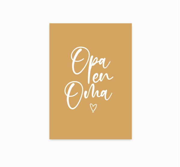 Kaart A6 enkel 'Opa en Oma'