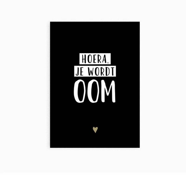 Kaart A6 enkel 'Hoera je wordt oom'