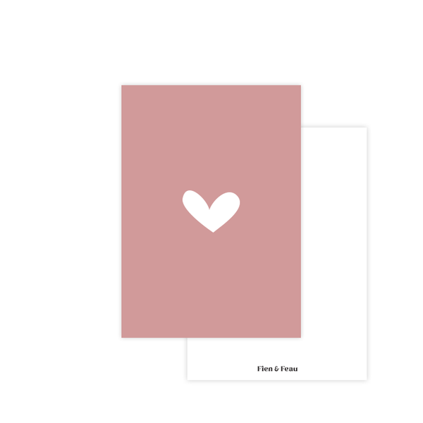 Kaart A6 enkel 'Hartje'