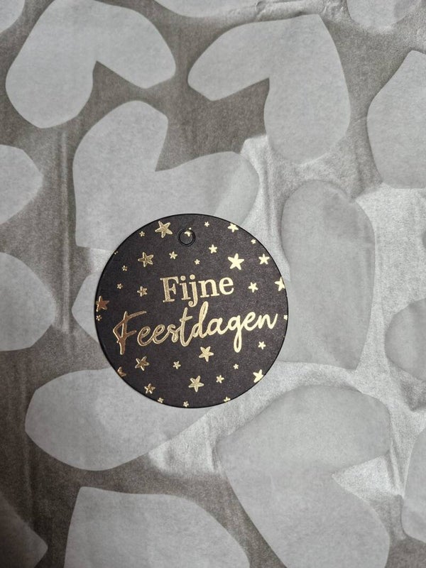 Cadeaulabel 'Fijne feestdagen'