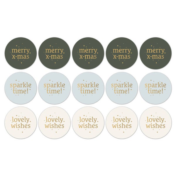 Cadeaustickers Xmas text