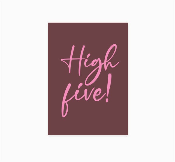 Kaart A6 enkel 'High five!'