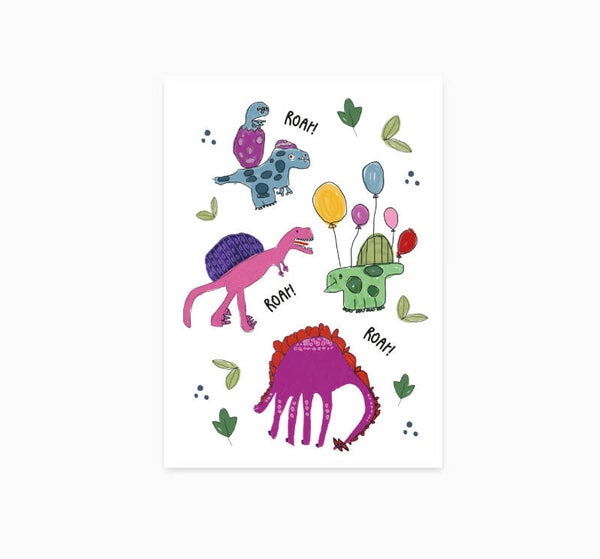 Kaart A6 enkel 'Dino'