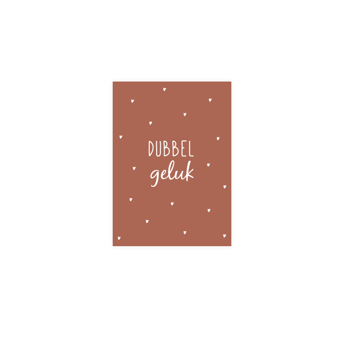 Kaart A6 enkel 'Dubbel geluk'