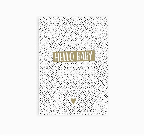 Kaart A6 enkel 'Hello baby'