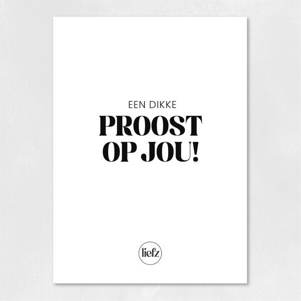 Flesetiket 'Proost op jou!'